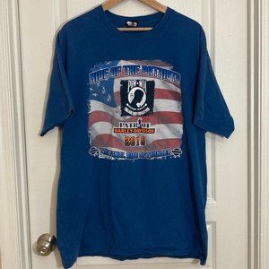 Harley Davidson | 2019 Blue Ride of the Patriots T-Shirt / Shirt | 2XL.